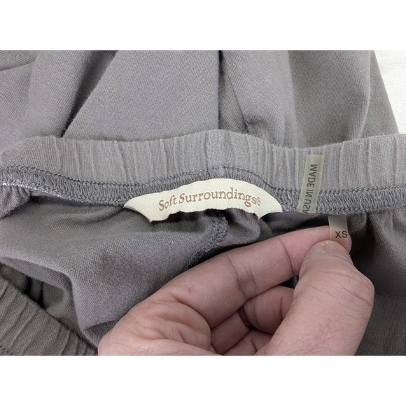 Soft Surroundings Fringe Maxi Skirt Size XS Gray Boho Hippie Gypsy Goblin Fairy - Picture 4 of 7